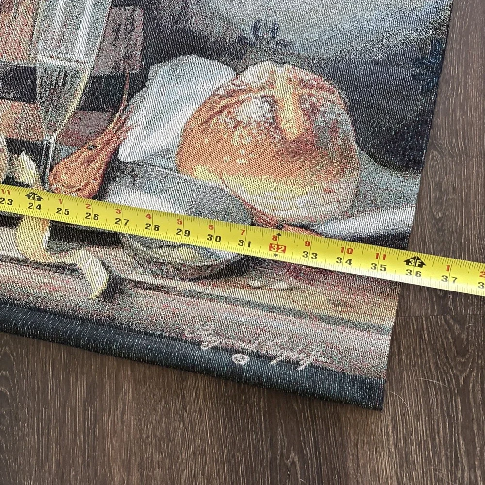 Raymond Campbell Delft Tiles Still Life Tapestry Wall Hanging 35